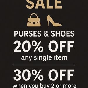 Purse And Shoe Sale